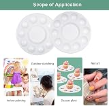 JCF 3 PCS Round Paint Tray Palette 6.7in with 10 Wells 1 Central Reservoir view 6