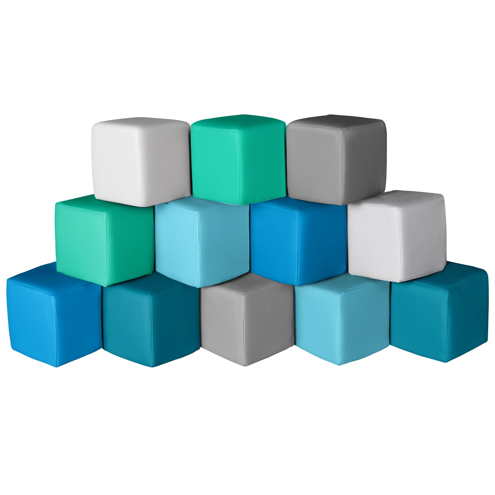 JungleDove Soft Play Set for Toddler: 12-Pieces PU Leather Foam Play Equipment for Baby - Indoor Soft Play Blocks - Playroom Preschool Centers