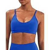 K-Swiss Sports Bras for Women - Light Impact Adjustable Thin Straps Wireless Padded Yoga Gym Workout Tops