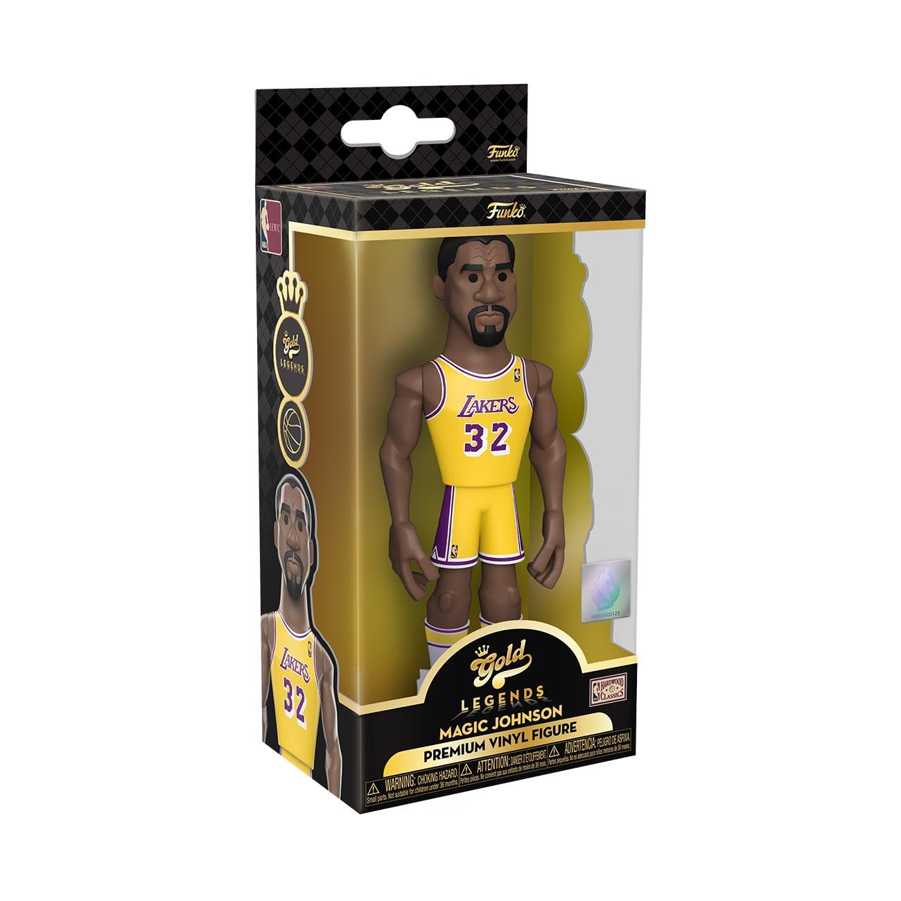 Funko Gold 5" NBA Legends: Lakers - Magic Johnson - 1/6 Odds for Rare Chase Variant - Collectable Vinyl Action Figure - Birthday Gift Idea - Official Merchandise - Ideal Toy for Sports Fans