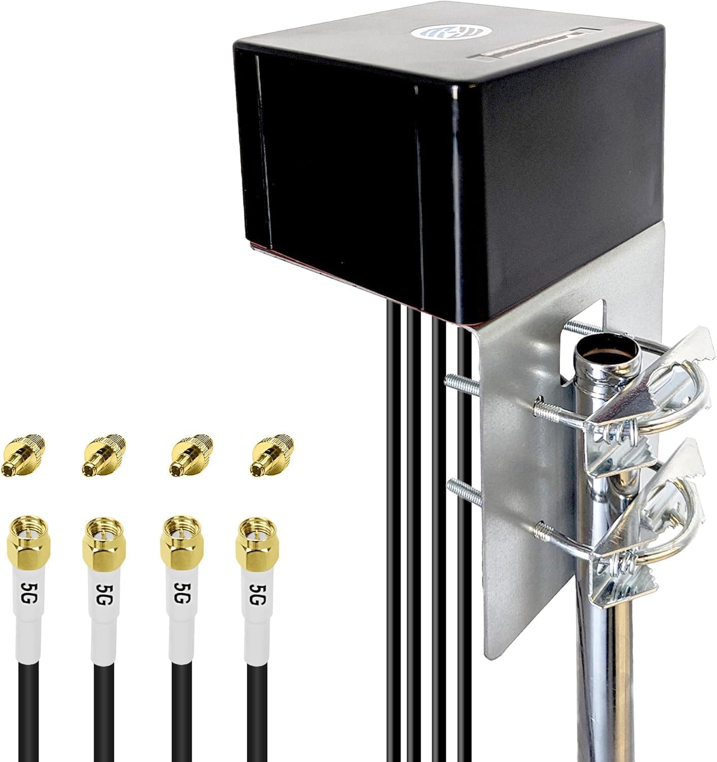 Photo 1 of Maswell 4X4 MIMO Antenna 5G, Up to 6dBi, 600-8000MHz Omni External Antenna for 4G LTE 5G Routers & Gateways?? for T-Mobile Verizon AT&T, WiFi 7 Ready, Homes and RVs (Full Kit)