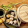 Handmade-Bamboo-Steamer-10-Inch-Bamboo-Steam-Basket-Round-Bao-Bun-Steamer-Double-Layer-Dumpling-Steamer-2-Tier-with-Lid-Chinese-Style-Steamer-Healthy-Cooking-for-VegetablesDim-SumMeat-Fish Handmade Bamboo Steamer, 10 Inch Bamboo Steam Basket, Round Bao Bun Steamer, Double-Layer Dumpling Steamer, 2 Tier with…
