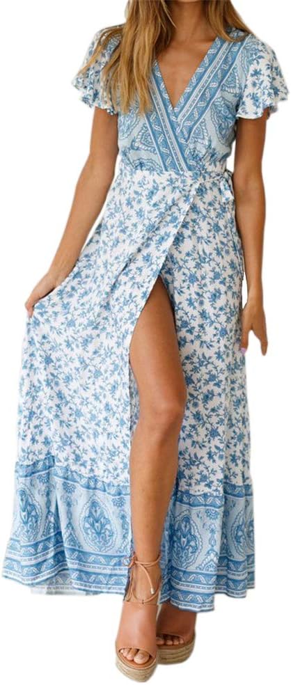 Womens Ladies Summer Floral Paisley Boho Dress Maxi Mini Slip 3 Style 22 Selections Size 6-18