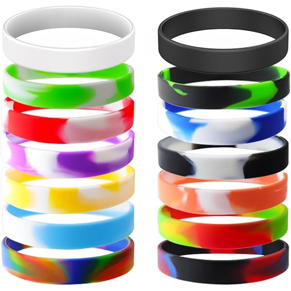 Caiyao Silicone Wristbands Bracelets - Poker Star Y2K Style, 3 Pack, Funny Gift For Teens, Women & Men