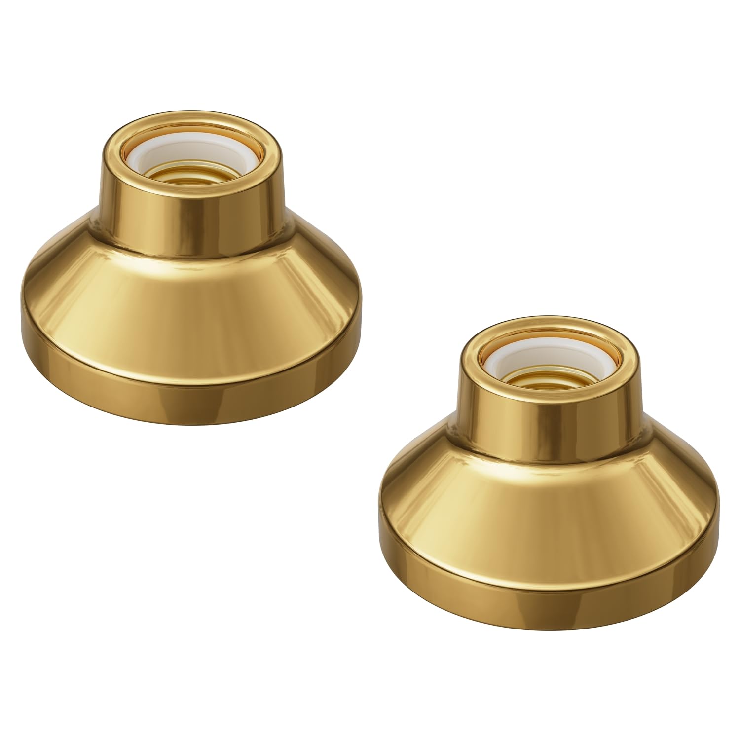 ledscom.de 2 pcs. Ceiling Light/lamp Holder Elektra, Porcelain, Shiny Gold, 1x E27 max. 300W