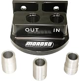 Moroso 23767 Remote Oil Filter Mount, Top Port Style, Including Adapters for 13/16-16, 3/4-16, 22MM-1.5 thread