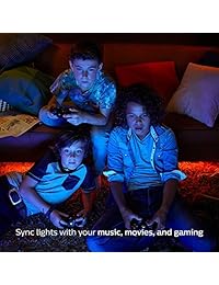 Philips Hue   Kit de arranque de bombillas LED A19 equivalentes a 60 W (incluye 3 bombillas A19 y 1 concentrador, compatible con  Alexa, Apple HomeKit y  Assistant)