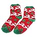 Aivtalk Womens Christmas Holiday Striped Fuzzy Socks Crew Socks, Warm Butter Soft, 6 Pair Pack