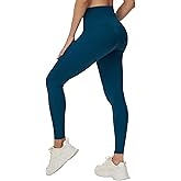 THE GYM PEOPLE Women's Cross Waist Workout Leggings Tummy Control High Waisted Athletic Yoga Pants with Pockets