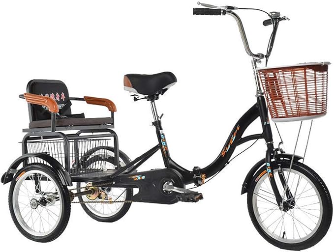 Adult Tricycles 16 Inches Single Speed 3 Wheel Bicycles Cruise Trike