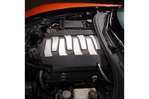 JONKOKO Aluminum Alloy Engine Bay Side Panel Cover for Chevrolet Corvette C7 2014-2019 Hood Engine Trim Sticker Interior Accessories (Hood Engine Trim Sticker, Silver)