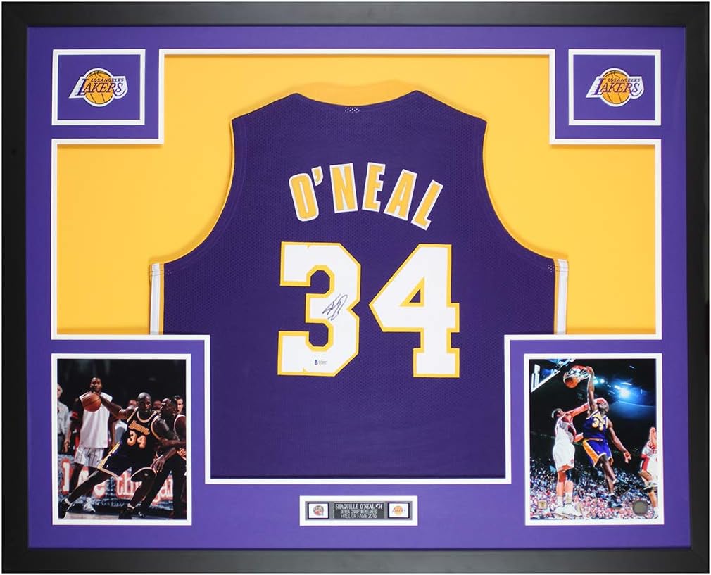 shaq signed lakers jersey