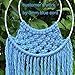 Blue Macrame Cord Colorful Natural Cotton Macrame Cord Wall Hanging Plant Hanger Craft Making Knitting Cord Rope 3mm (3mm Lake Blue)