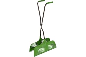 AMES Leaf Grabber Rake with Long Handle & Cushioned Grip for Leaves, Lawn Clippings, Twigs, Yard Waste