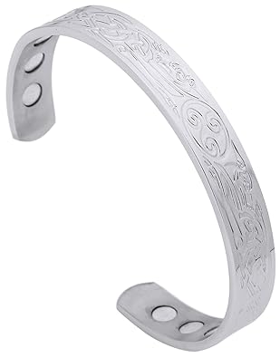 Lemegeton Irish Spirale Symbole Edelstahl Armband Arm Ring mit Triskele