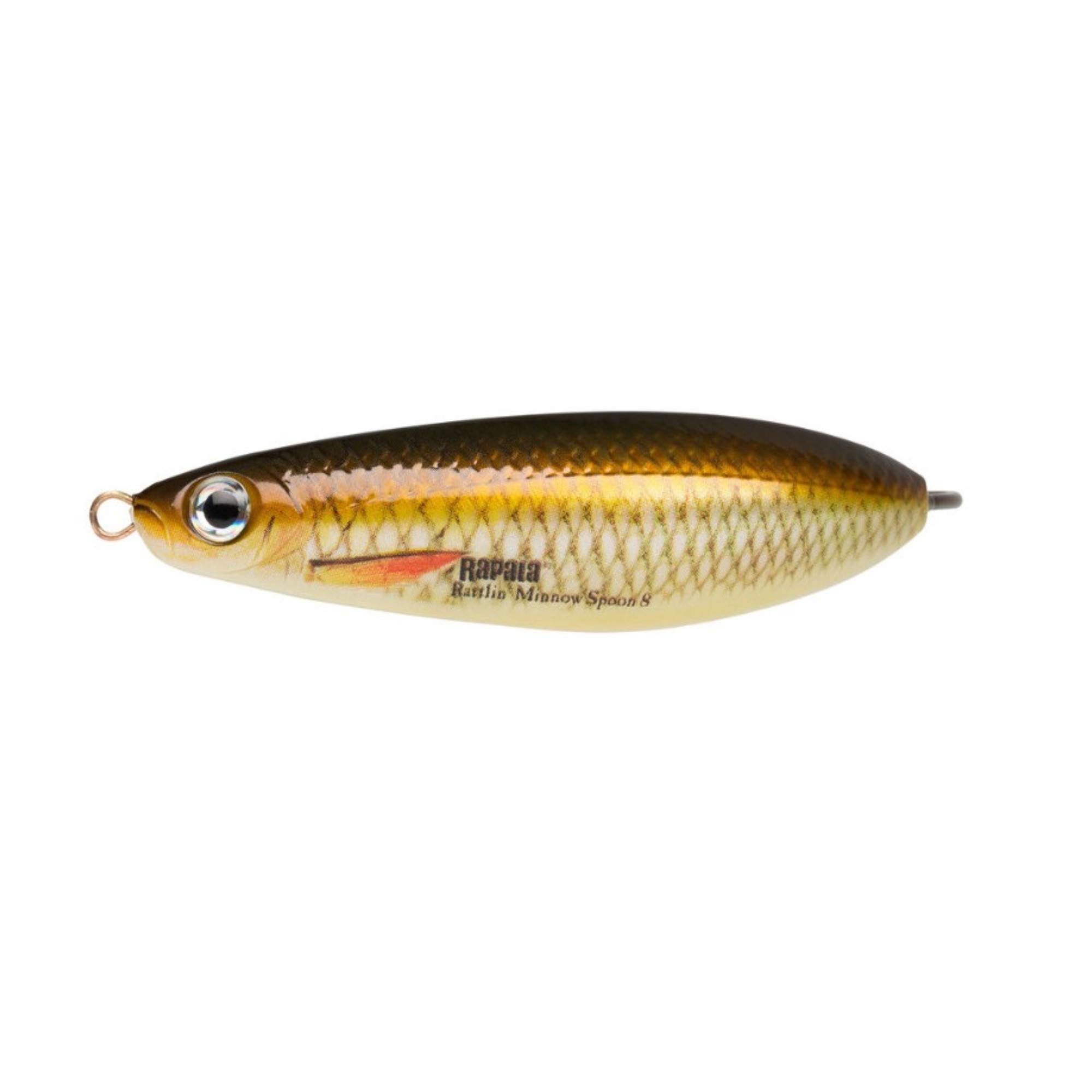 Rapala - Rattlin' Minnow Spoon Fishing Lure - Fishing Accessories with Sweeping Action - Freshwater Spinning Bait - Variable Running Depth - Fishing Bait 8 cm, 16 g - Made in Estonia - Jungle Perch