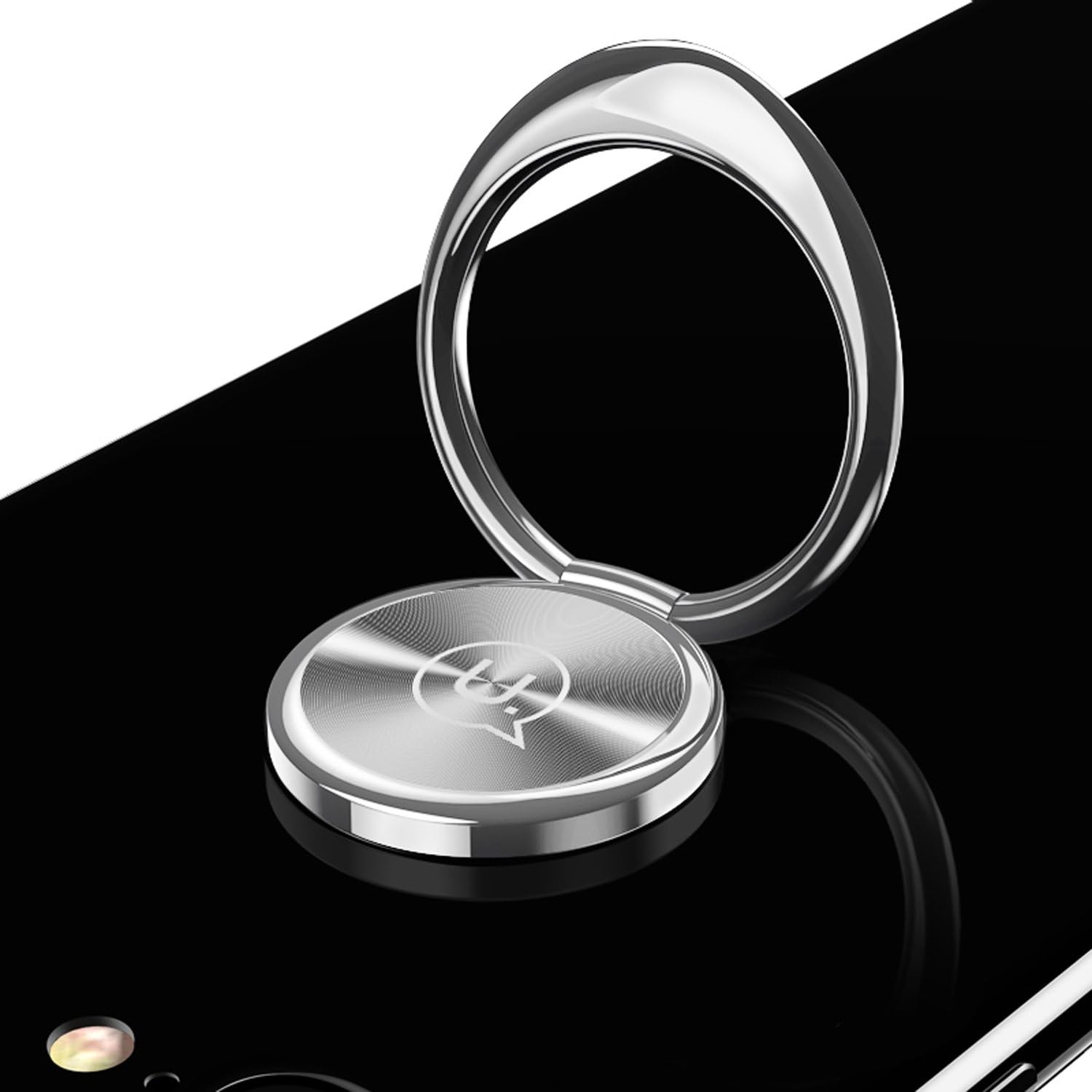 Cell Phone Ring Holder Stand, CoolMi 360° Adjustable Finger Grip Ring Stand Car Mount for Apple iPhone X 8 8 Plus 7 7 Plus 6S 6, Samsung Galaxy S6 S7 S8 Note 8, Silver