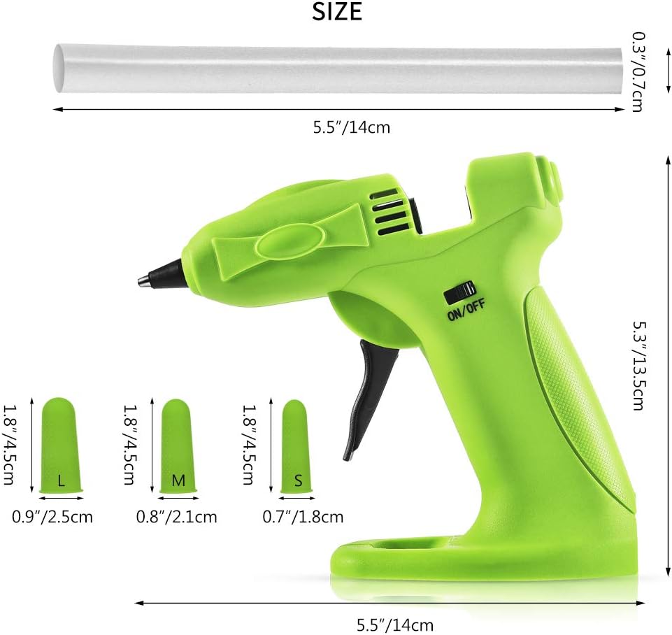 OUTUL Hot Melt Glue Gun, 2600mAh Lithium Hot Glue Guns with 30pcs Mini Glue Sticks,Cordless Use USB Rechargeable Melting Glue Gun Kit, for Kids DIY Arts, Crafts Projects with 6Pcs Finger Protectors: Home Improvement