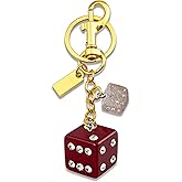 Cxulquvs Dice Keychain Dice Bag Charm for Women Purse Charm for Handbags Cute Keychain Accessories Gift for Women