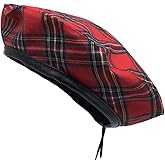 WITHMOONS Cotton Plaid Beret Hat Tartan Check French Beanie Cap YZF0083
