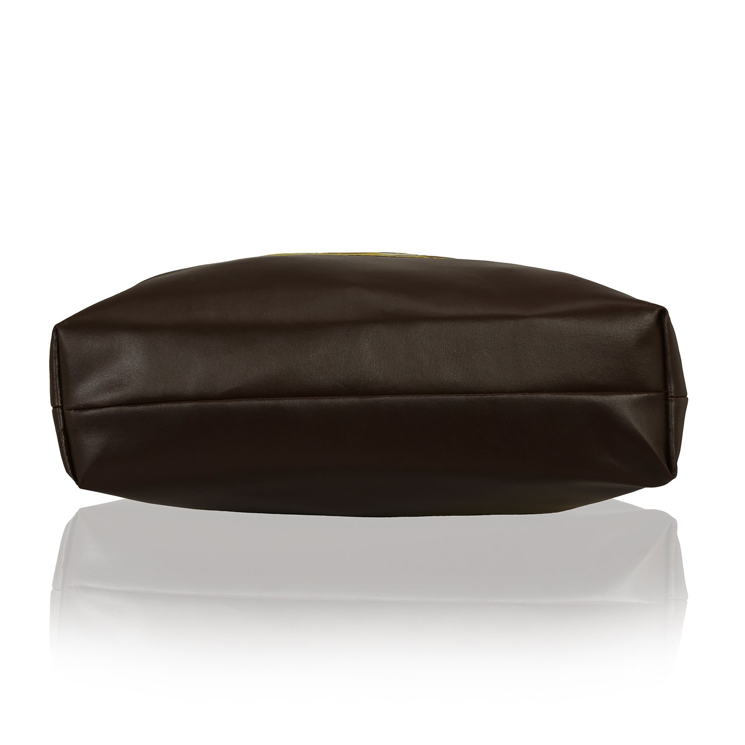 kleio women's canvas pu big stylish tote bag (yellow, 39x12x42cm, eco2009kl-umy)