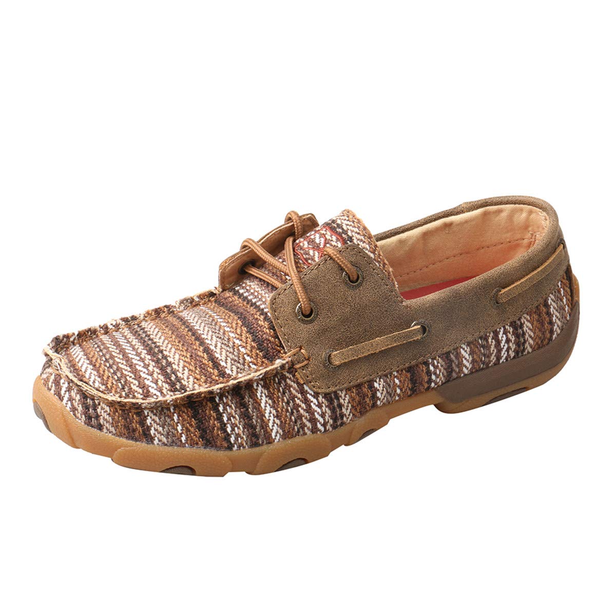 Twisted X Women's Boat Shoe Driving Moc, Moc Toe, Bomber & Multi, 6 M Image