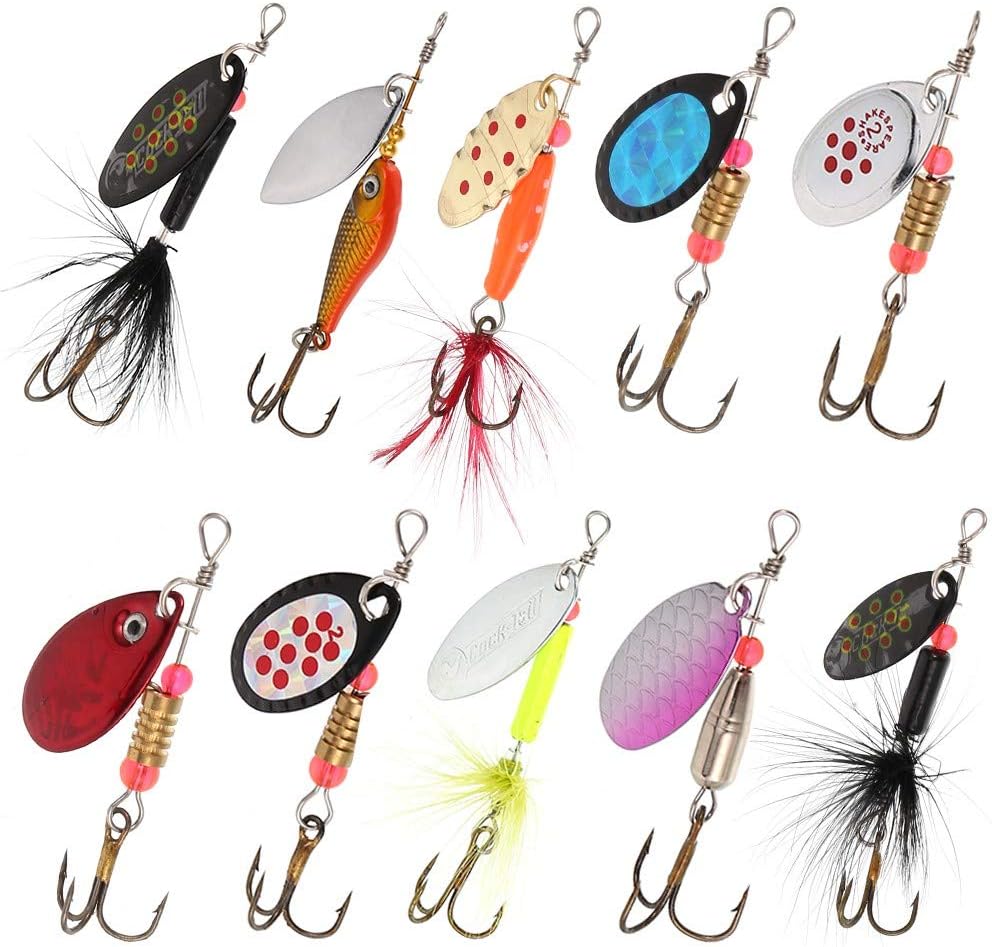 3er Set Angelköder Metall-Löffel - Sinkende Spinner 5g-13g Mit Haken