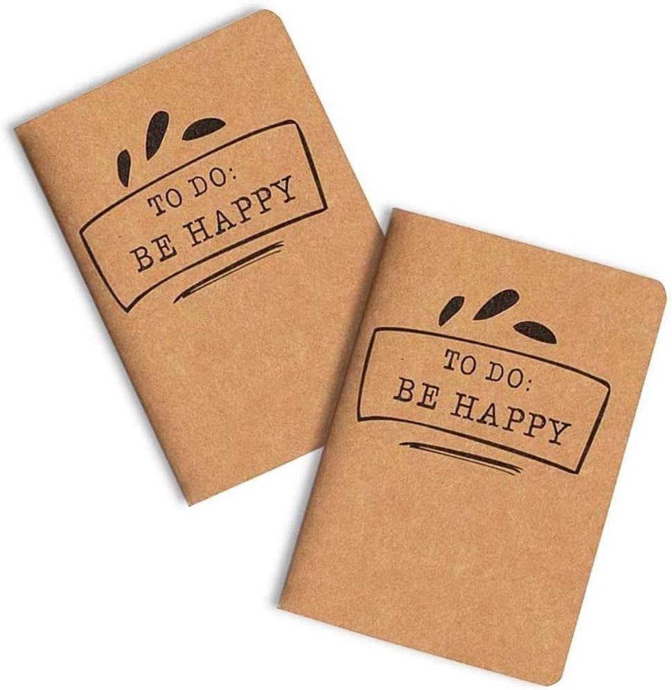 12 Pack Notebooks, A6 Kraft Paper Happy Journal for Kids Teens, Students, 80 Lined Pages, 6 Designs (10x15cm) - Image 5