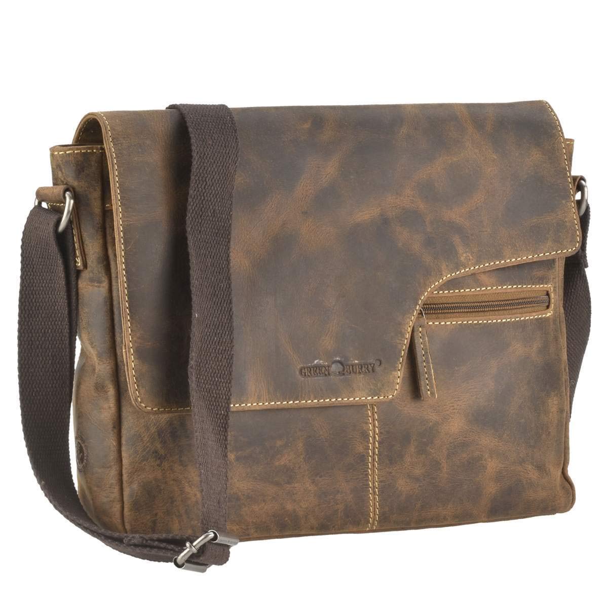 Greenburry Vintage Original Leather Shoulder Bag 32 cm, brown, M, Shoulder bag
