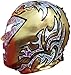 Deportes Martinez Lucha Libre Mexican Wrestling Pro-Fit Lycra Luchador Mask Adult Size (Dr Wagner Golden Silver)