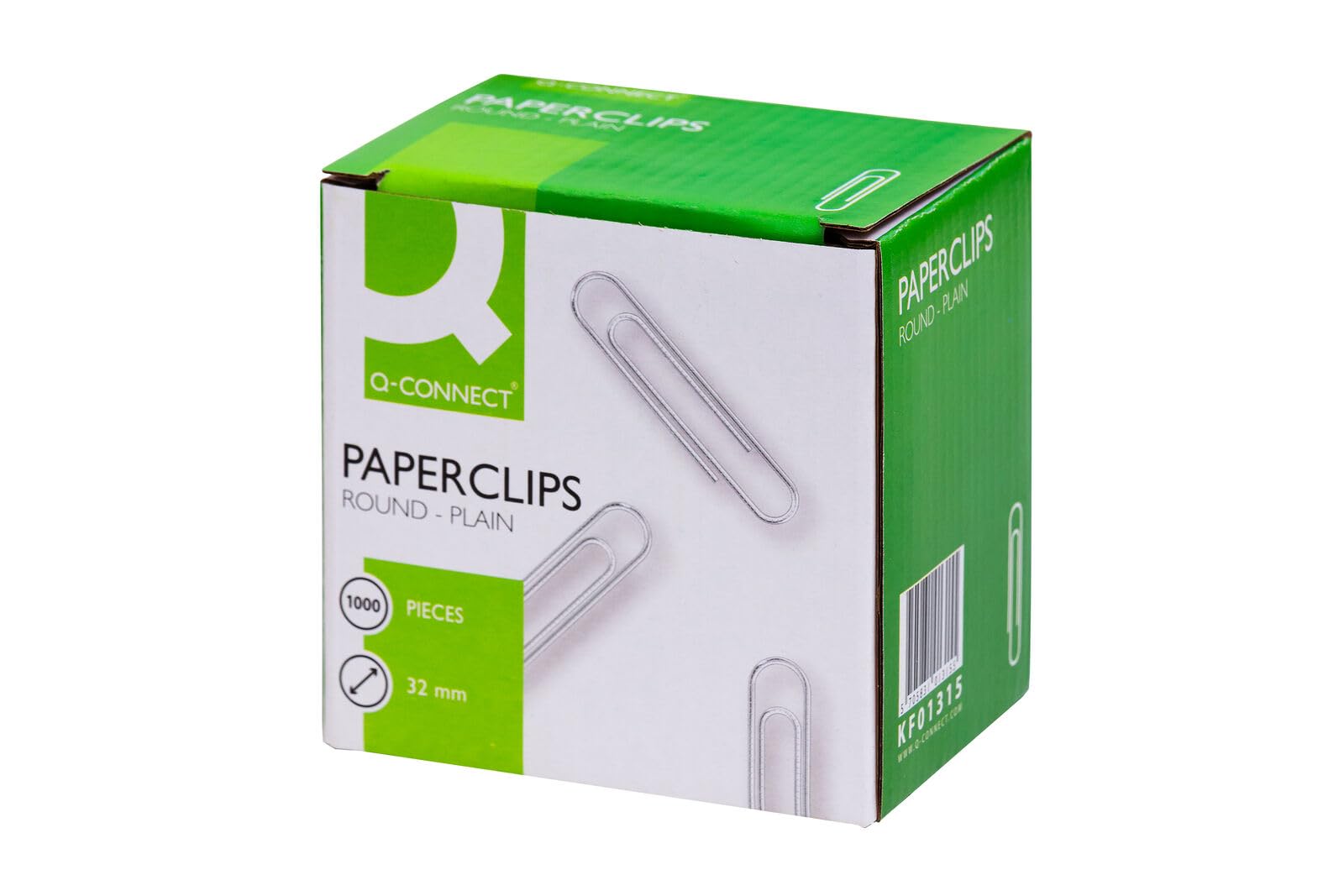 Q-Connect Paperclips Plain 32mm (Pack of 1000)