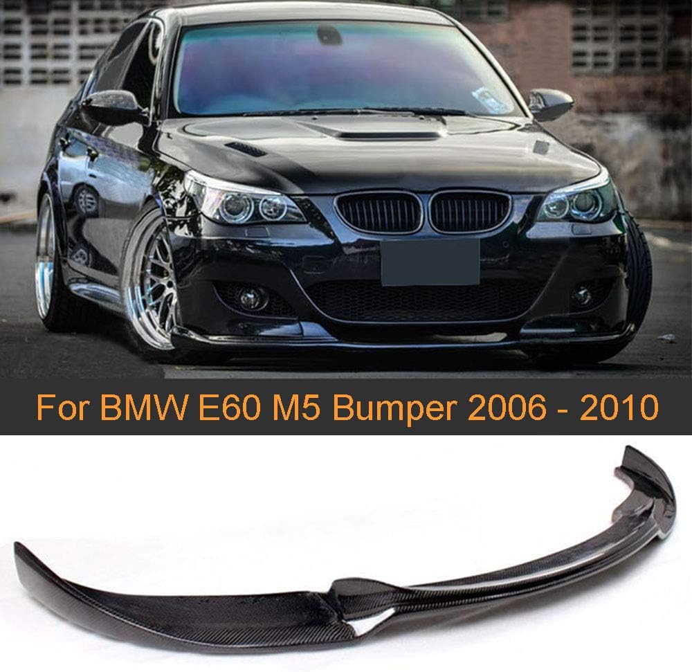 OBCWSG For BMW E60 M5 Bumper 2006-2010, Carbon Fiber Car Front Bumper Lip Spoiler Front Bumper Lip Splitters Spoiler