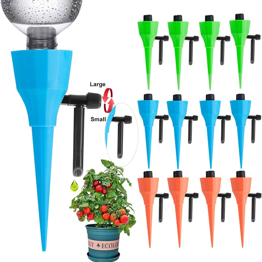Automatic Watering Spikes for Potted Plants Plant Waterer for Indoor Outdoor Emoly Upgraded 12