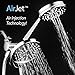 AirJet-600 Hybrid 3-in-1 High Pressure Luxury Rainfall Shower Combo with High-Velocity Flow Accelerator(TM) for More Power with Less Water! Height-Extend Design / Low-Reach Push-Button Flow Control