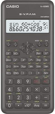 Casio fx-82ms-2-s-et-b, calculadora científica, 1, cinza escuro
