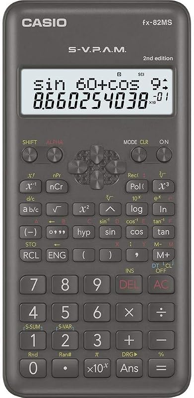 FX-82MS-2-S-ET-B, Calculadora Científica, 1, Gris Oscuro