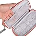 BUBM Makeup Bag, Portable Travel Carry Bag Organizer with Handle for Women Cosmetics and Toiletry Kits, Compact and Lightweight, Easy to Carry( Gray and Orange)