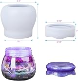 LET'S RESIN Silicone Jar Moulds with Lid for Candle & Storage Use view 3