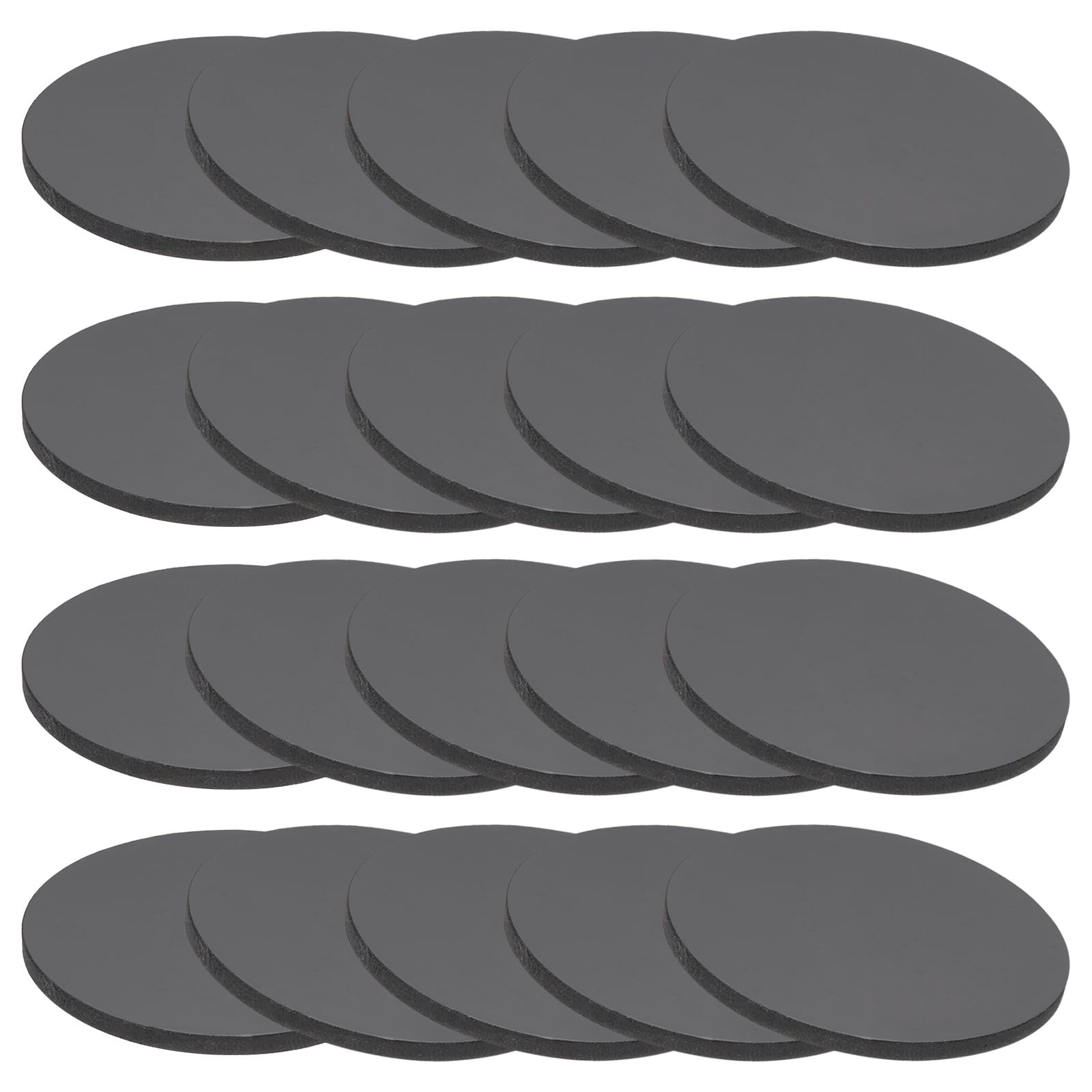 PATIKIL Rubber Solid Discs Washers, 20 Pcs 50mm OD x 3mm Thick Rubber Round Gasket Pad Bushings Spacer Washer for DIY Gasket Craft, Black