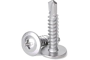 LUPANTER 300 PCS 8#×3/4” Stainless Steel Sheet Metal Screws, Self Taping Screws, Phillips Truss Head Self Drilling Screws for Metal…