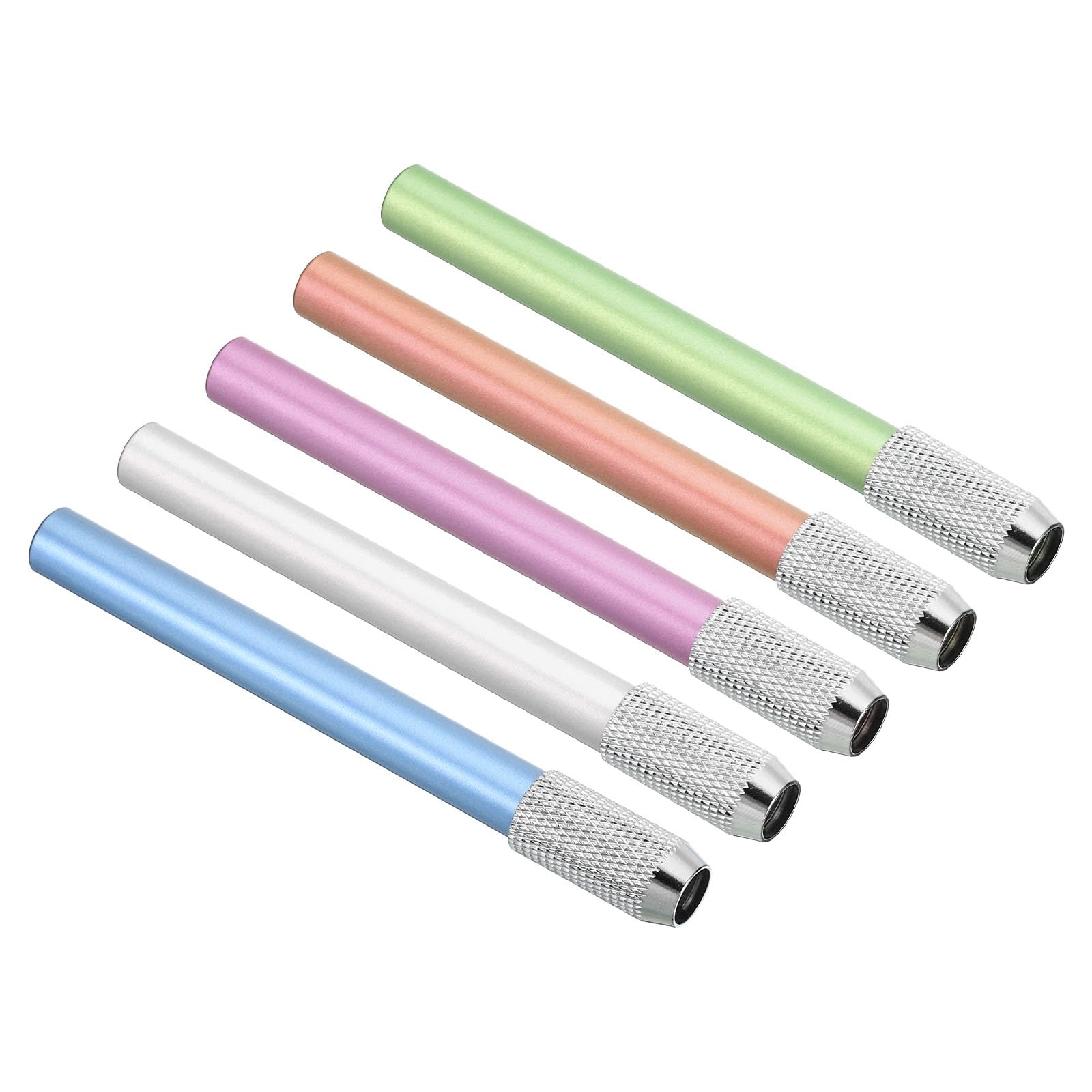 PATIKIL Pencil Extenders, 5 Pack Metal Handle Adjustable Pencil Holder Extender for Artists Drawing Shading, Multi-Color
