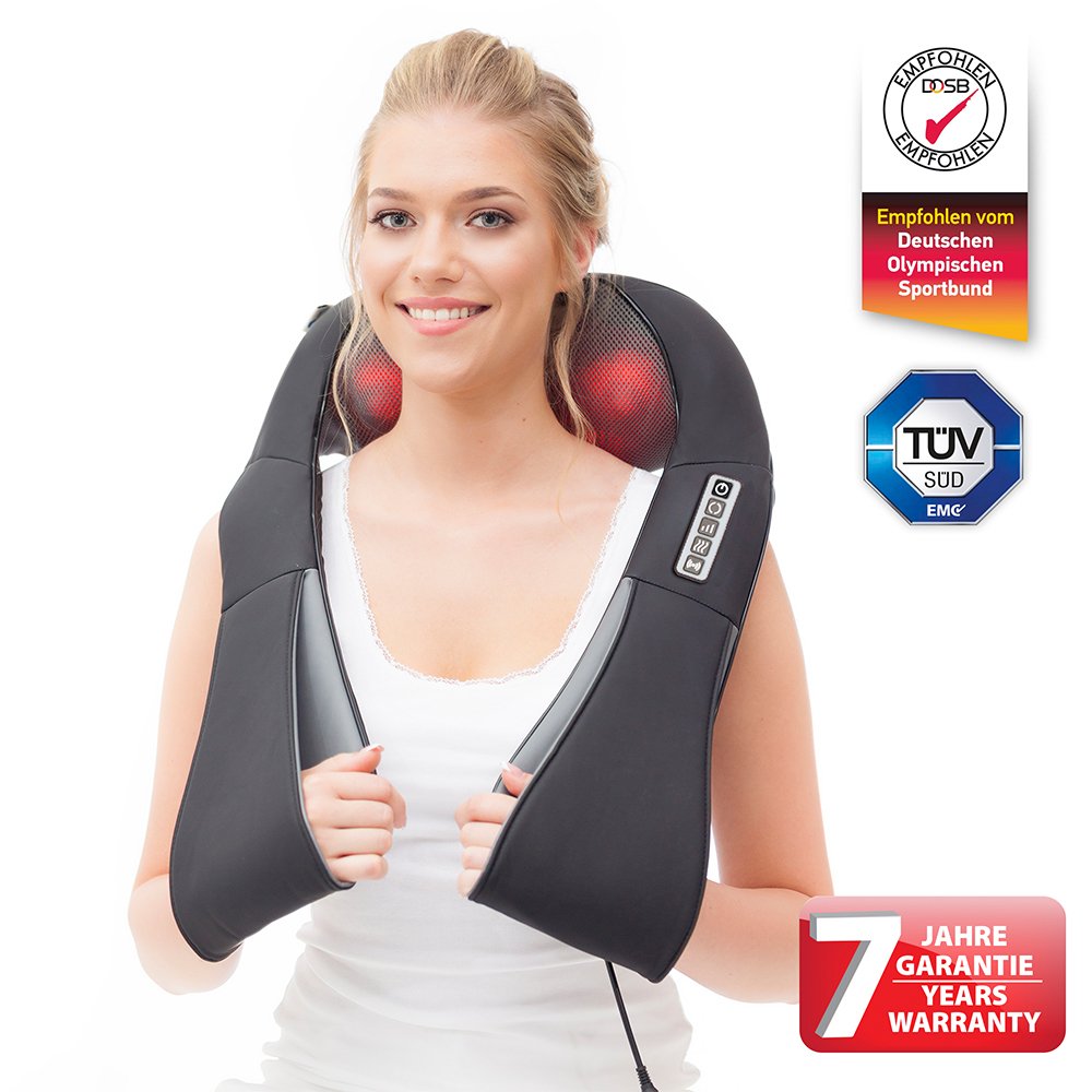 Donnerberg® Calidad Alemana Masajeador espalda cuello hombros alivia contracturas calor infrarrojo cabezales