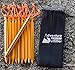 Adventure Gear Outfitter 10 Aluminum Tent Stakes with Stuff Sack - Ultralight and Strong - Perfect for Camping and Backpacking