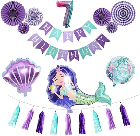 Amazon 女の子人魚バルーン誕生日飾り付けセット1歳 2歳 3歳 4歳 5歳 6歳 7歳 8歳 9歳ペーパーファン紙扇セット数字バルーン付け 7歳 風船 バルーン おもちゃ Amazon 女の子人魚バルーン誕生日飾り付けセット1歳 2歳 3歳 4歳 5歳 6歳 7歳 8歳 9歳ペーパーファン紙扇セット数字バルーン付け 7歳 風船 バルーン おもちゃ