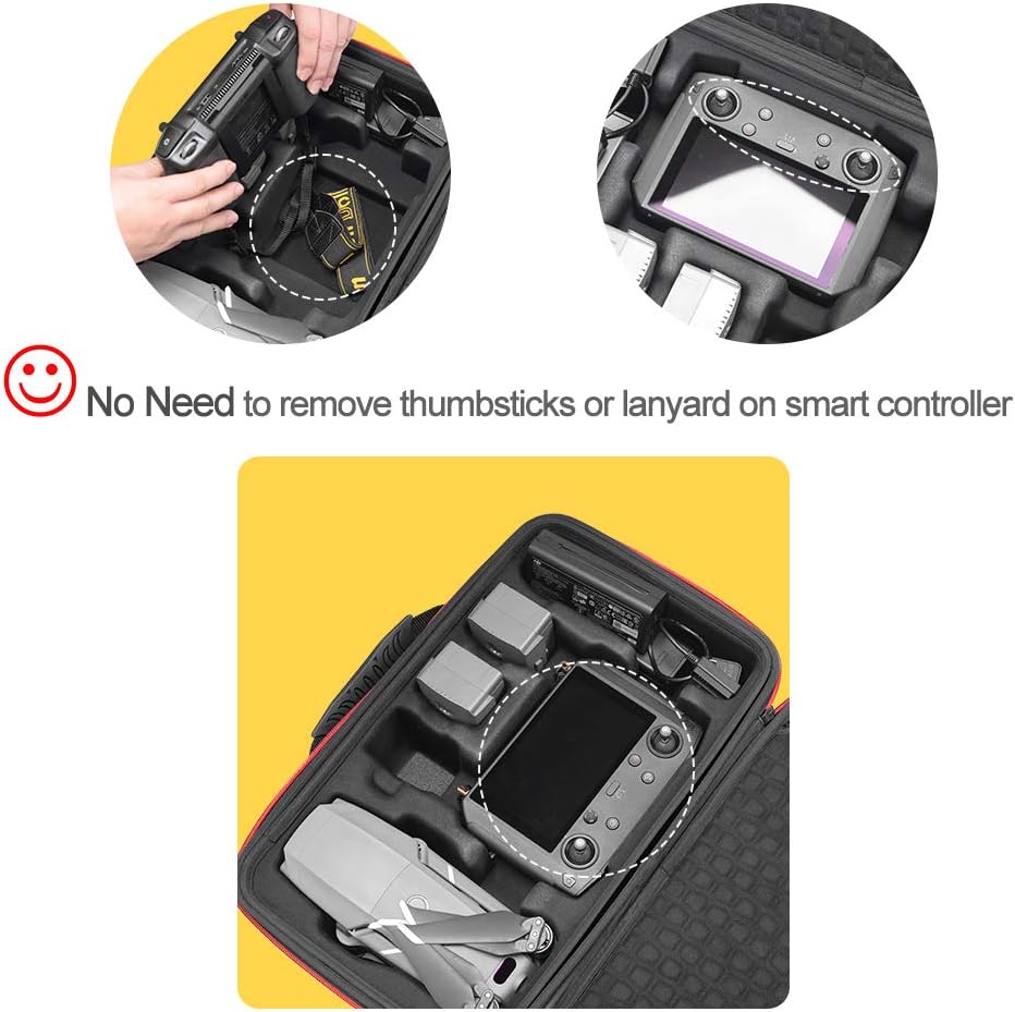 RLSOCO Case Cover for DJI Mavic 2 Pro/Zoom/Smart Controller - Black Modern Accessories: Battery x 4, Propellers - Image 4