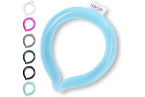 YOYORI Neck Cooling Tube,Neck Cooling Wraps,Reusable Ice Neck Ring Wearable body Cooling Products for Summer Heat (Blue)