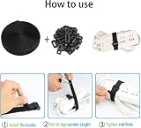 JSUOEO 10M Black Nylon Cable Straps 0.8in Wide Reusable Hook Loop Ties 50 view 7