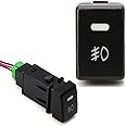 iJDMTOY Factory Style 4-Pole 12V Push Button Switch w/LED Indicator Lights Compatible with Fog Lights, DRL, LED Light Bar, Direct Fit Isuzu MU-X D-MAX, Also Universal Fit