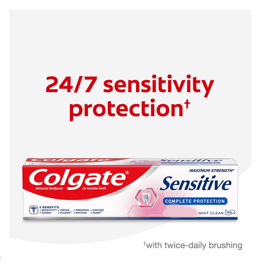 Colgate Sensitive Toothpaste, Complete Protection, Mint - 6 ounce (Pack of 3) : Beauty