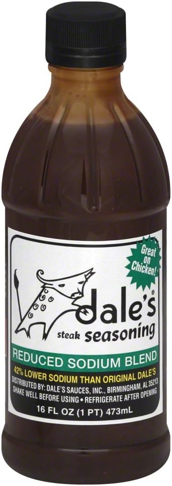 Gourmet Reduced Sodium Steak Seasoning and Marinade, By Dale's, | (3) 16 oz Bottles | Our Award Winning Steak Sauce and Marinade is Cholesterol Free and Low Sodium I Gluten Free
